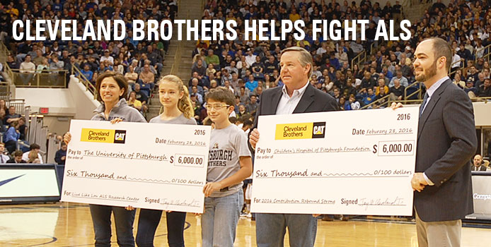 Cleveland Brothers Donates $12,000 to Live Like Lou ALS Research Center and the Children's Hospital of Pittsburgh Foundation
