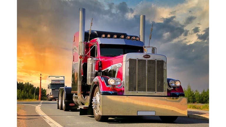 Trucks in Sunset